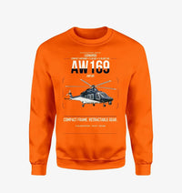 Thumbnail for Leonardo AW169 design on orange sweatshirt