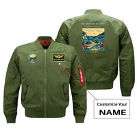 Thumbnail for VINTAGE G4284 - The Midnight Sun Shift - Bomber Jacket design on green+name