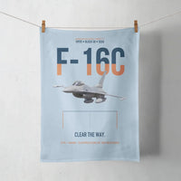 Thumbnail for F-16C Block 50 Clear The Way design on light blue towel