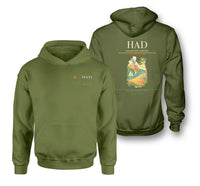 Thumbnail for Halmstad Airport (HAD) design on green army double-side hoodie