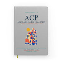 Thumbnail for Malaga-Costa del Sol Airport (AGP) design on light gray notebook