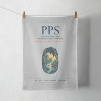 Thumbnail for Puerto Princesa International Airport (PPS) design on light gray towel