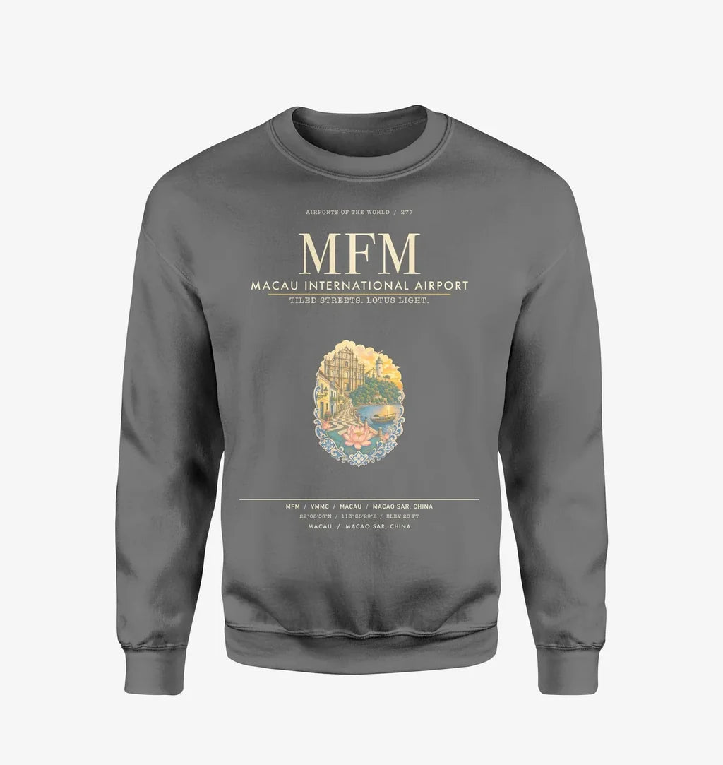 Macau International Airport MFM Sweatshirt - Gray