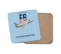 Thumbnail for Hawker Hunter F6 design on light blue 1 piece coaster