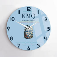 Thumbnail for Komatsu Airport (KMQ) design on light blue no frame wall clock