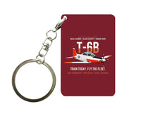 Thumbnail for T-6B TEXAN II Key Chain design on dark red key chain