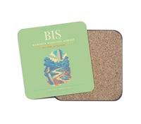 Thumbnail for Bismarck Municipal Airport BIS Coaster 1-Piece - Light Green