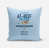 Thumbnail for Air Tractor AT-802F Fire Boss design on light blue pillow