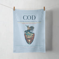 Thumbnail for Yellowstone Regional Airport (COD) design on light blue towel