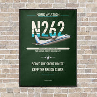 Thumbnail for Nord 262A vertical canvas print - framed - dark green background