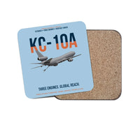 Thumbnail for KC-10A EXTENDER design on light blue 1 piece coaster