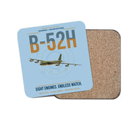 Thumbnail for B-52H Stratofortress design on light blue 1 piece coaster