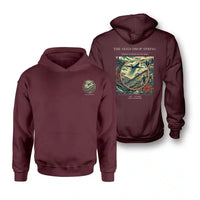Thumbnail for VINTAGE G4490 - The Seed Drop Spring - Double-Side Hoodie design on darkred double side