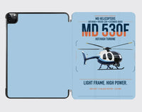 Thumbnail for MD Helicopters MD 530F design on light blue ipad tablet case