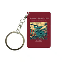 Thumbnail for VINTAGE G4410 - The Reef Garden Glass - Designed Key Chain design on darkred
