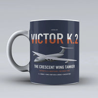 Thumbnail for Handley Page Victor K.2 design on dark blue ceramic mug, double-side print