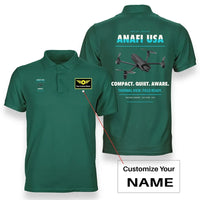 Thumbnail for Parrot ANAFI USA design on green polo with custom name badge