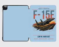 Thumbnail for F-15E Strike Eagle design on light blue ipad tablet case