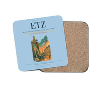 Thumbnail for Metz–Nancy–Lorraine Airport (ETZ) design on light blue 1 piece coaster