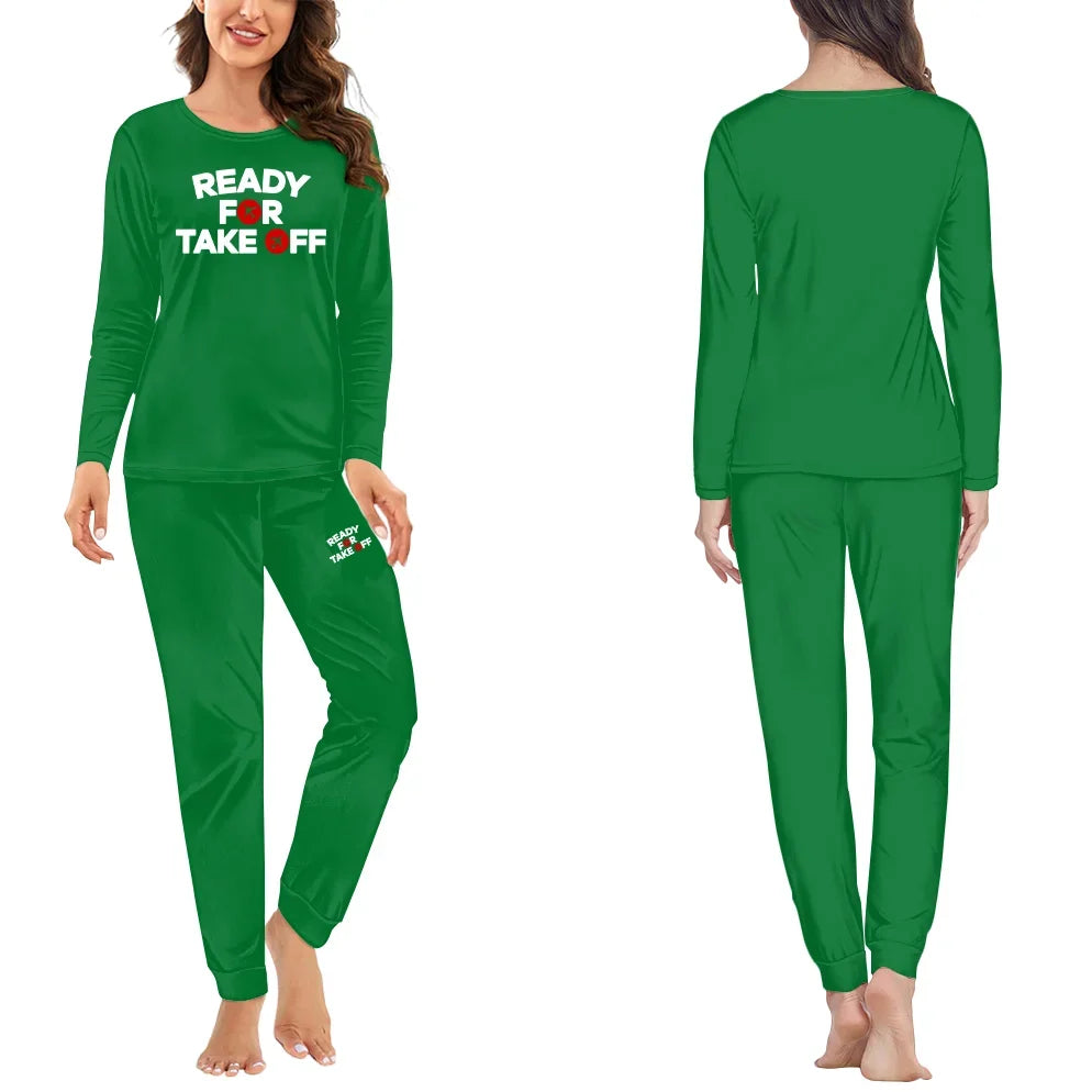 Ready For Takeoff women pajamas - Green