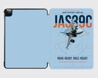 Thumbnail for Saab JAS 39C Gripen design on light blue ipad tablet case