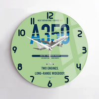 Thumbnail for Airbus A350-900 design on light green no frame wall clock