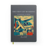Thumbnail for VINTAGE G4228 - The First Jet Boarding - Designed Notebooks design on gray