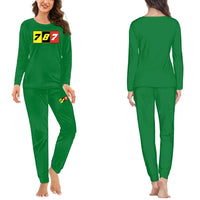 Thumbnail for Flat Colourful 787 women pajamas - Green