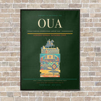 Thumbnail for Thomas Sankara International Airport OUA — Ouagadougou vertical canvas print - framed - dark green background