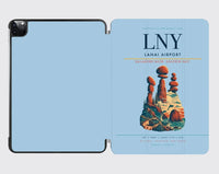 Thumbnail for Lanai Airport (LNY) design on light blue ipad tablet case