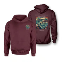 Thumbnail for VINTAGE G4494 - The Cape Of Storms Rounding - Double-Side Hoodie design on darkred double side