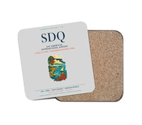 Thumbnail for Las Americas International Airport (SDQ) design on light gray 1 piece coaster