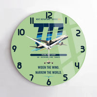 Thumbnail for Boeing 777-9 design on light green no frame wall clock