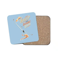 Thumbnail for Wingtip Reads Invisible Rivers design on light blue 1 piece coaster