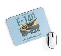 Thumbnail for F-14D Tomcat design on light blue rectangle mouse pad
