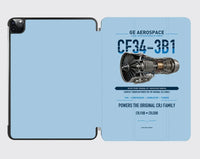 Thumbnail for CF34-3B1 design on light blue ipad tablet case