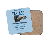 Thumbnail for TAY 650 design on light blue 1 piece coaster