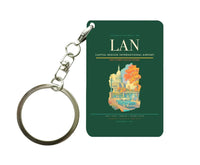 Thumbnail for Capital Region International Airport (LAN) design on dark green key chain