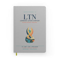 Thumbnail for London Luton Airport (LTN) design on light gray notebook