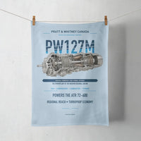 Thumbnail for PW127M design on light blue towel