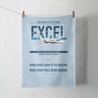 Thumbnail for Cessna Citation Excel design on light blue towel