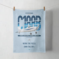 Thumbnail for Cessna A188B AgTruck design on light blue towel