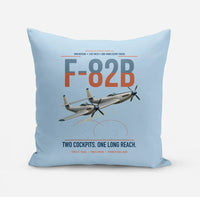 Thumbnail for F-82B Twin Mustang design on light blue pillow