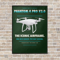 Thumbnail for DJI Phantom 4 Pro V2.0 vertical canvas print - framed - dark green background