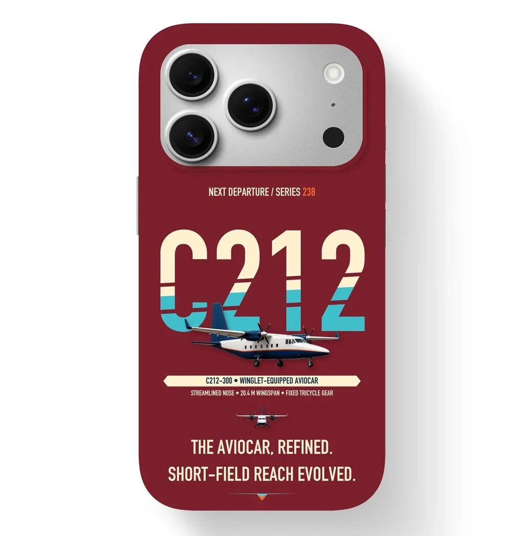 CASA C-212-300 Aviocar Case design on dark red iphone case