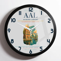 Thumbnail for Aalborg Airport AAL Wall-Clock Framed - Light Gray