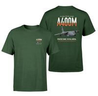 Thumbnail for Airbus A400M Atlas design on dark green t-shirt, double-side print