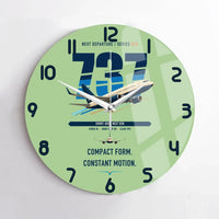 Thumbnail for Boeing 737-700 NG design on light green no frame wall clock