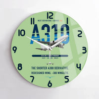 Thumbnail for Airbus A310-300 design on light green no frame wall clock