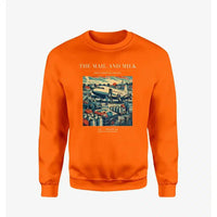 Thumbnail for VINTAGE G4098 - The Mail And Milk - Designed Sweatshirts design on orange